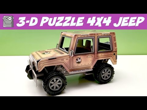 TOY JEEP 3-D Puzzle 4X4 Off Road Army Vehicle Video