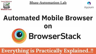Automated Mobile & Browser BrowserStack | How To Automate chrome Mobile Android Device| BrowserStack