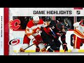 flames @ hurricanes 1 7 22 nhl highlights