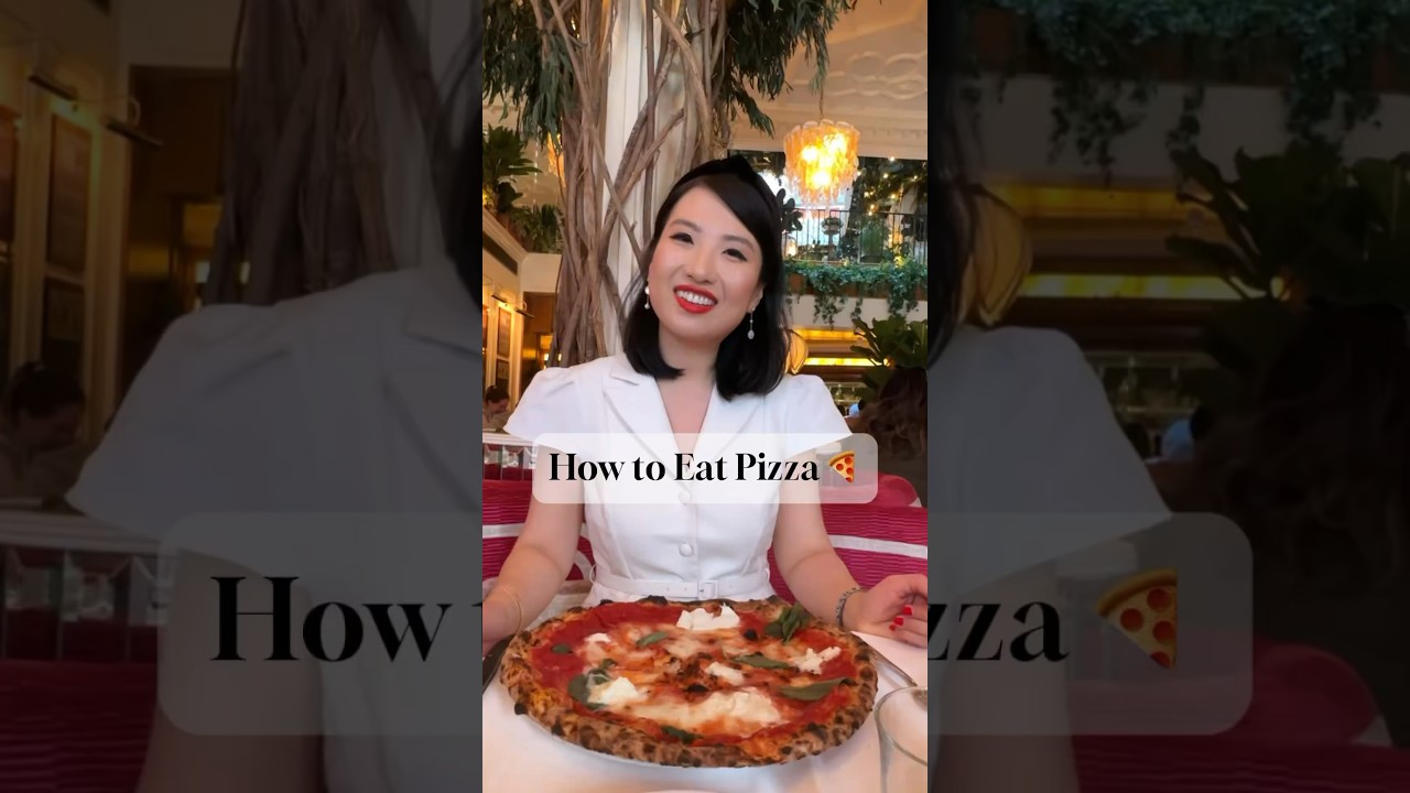 How to eat pizza 🍕 #etiquette #etiquetteexpert #pizza #pizzalover#italian #manners