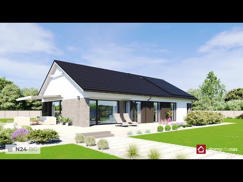 Projekt domu parterowego o pow. użytkowej 120 m2, bez garażu #n24bg #domydlanas