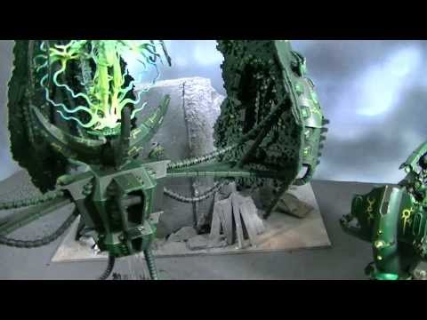 Necron Tesseract Vault and Arc specialty models- Blue Table Painting