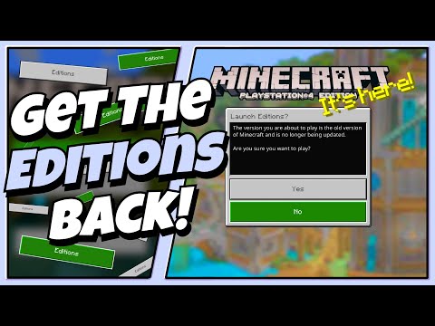Catmanjoe - Minecraft PS4/PS5 - How To Get The Editions Button Back! - 1.19