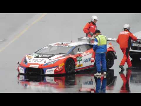 2016 ADAC GT Masters Hockenheimring Saturday Action (crash, spins, collisions)