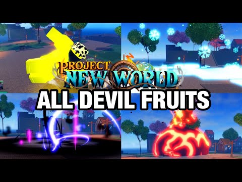 ALL DEVIL FRUITS SHOWCASE IN PROJECT NEW WORLD! (Roblox)