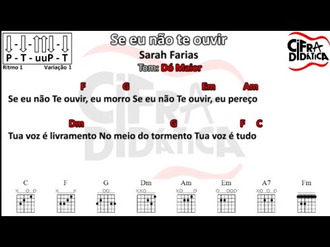 Se Eu Não Te Ouvir - Sarah Farias - CIFRA SIMPLIFICADA