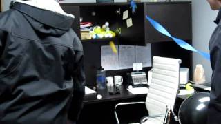 40th Birthday Ball Drop Office Prank- (First attempt)