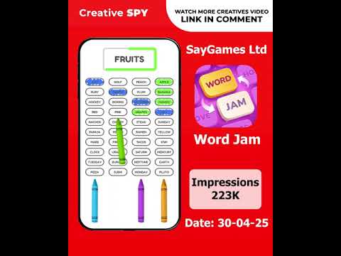 Word Jam - Association Puzzle! by SayGames Ltd #games #creativeshorts #creativeads #mobilegame - YouTube