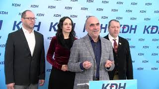 KDH kritizuje rozhodnutie vlády o plošných kontrolách mimovládnych organizácií