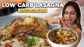 I Turned Dumplings Into Low Carb Lasagna (High Protein & SO Good)