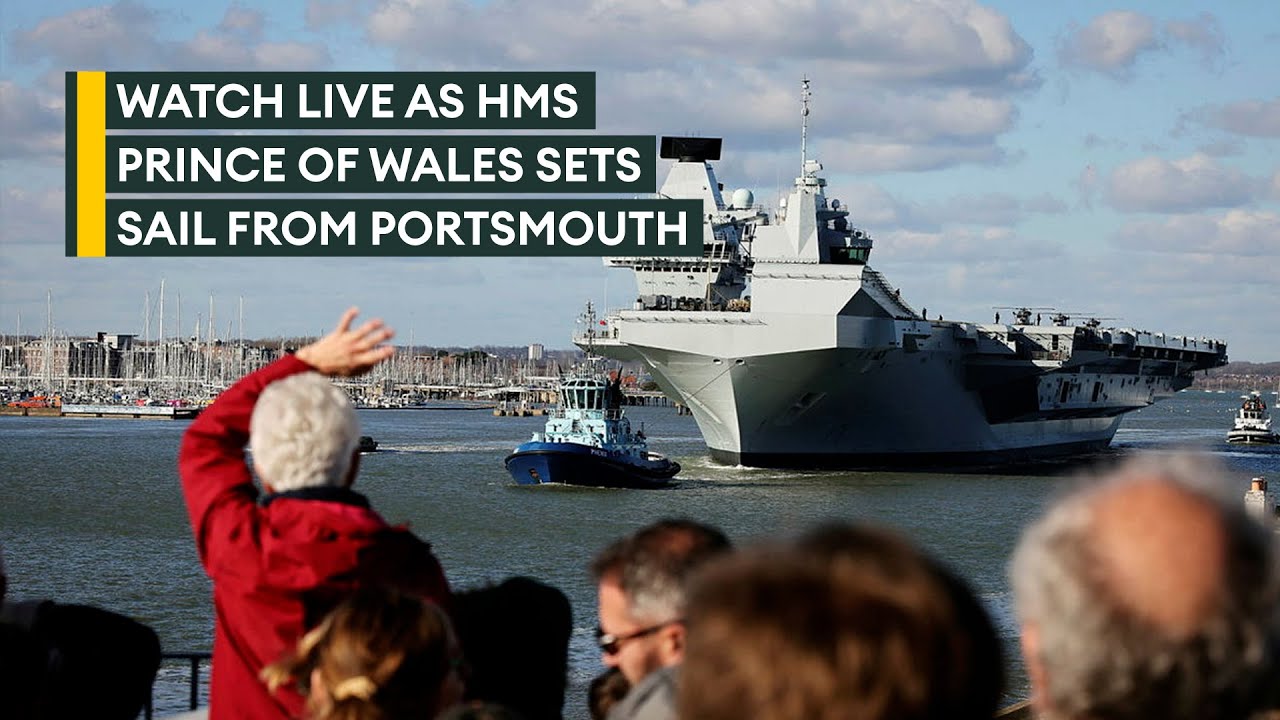 Britain's biggest warship HMS Prince of Wales sets sail