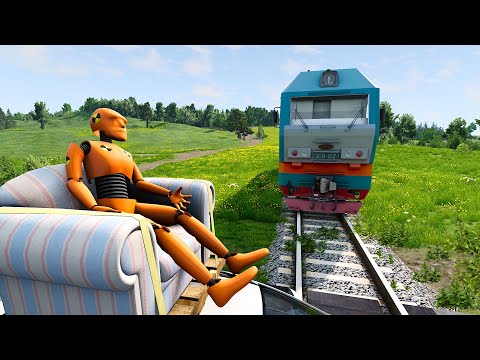 Dummy's Bad Day 😱 - Train Accidents #8 | BeamNG.drive
