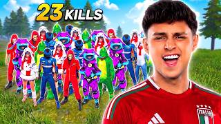 NOBRU JOGOU RUSHADÃO NO SOLO x SQUAD E FEZ 23 KILLS E BOOYAH!!