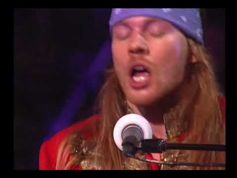 Guns N Roses ft Elton John - November rain live MTV with lyrics