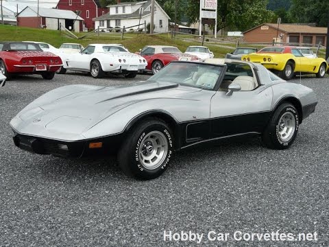 1978 Silver Anniversary L48 Corvette 4spd T Top Video