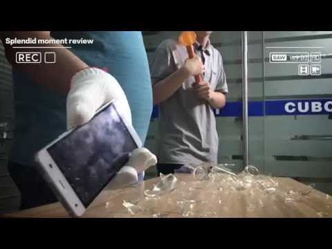 The hardness testing of cubot echo screen part 4：CUBOT echo VS glass