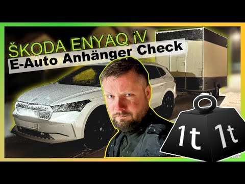 E-Auto mit Anhänger im Winter 😱 ENYAQ iV80 zieht 1t - Reichweite bei 0 Grad