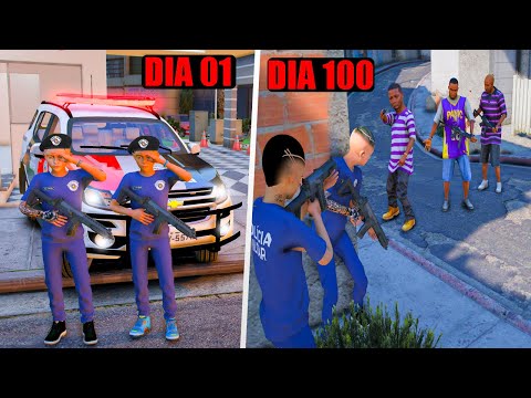 SOBREVIVI 100 DIAS COMO UM POLICIAL MILITAR no GTA 5 MODS