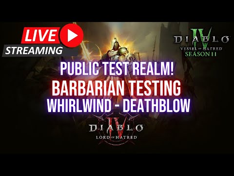 PTR Live Testing! #Barbnation #Diablo4 #Diablopartner