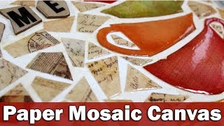 Mixed media canvas | Paper Mosaic