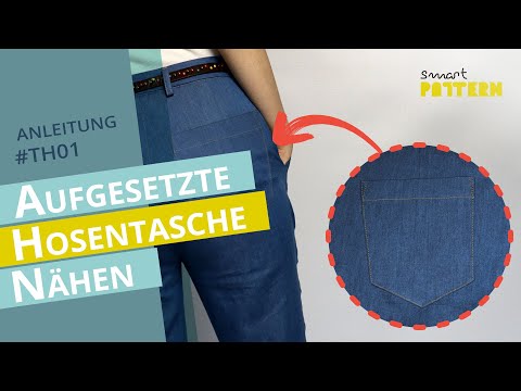 Aufgesetzte Hosentasche einfach selber nähen | DIY Anleitung #TH01