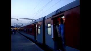 preview picture of video '12426 Jammu RAJDHANI departure from JAT in its brand new LHB coaches!![IRFCA]'