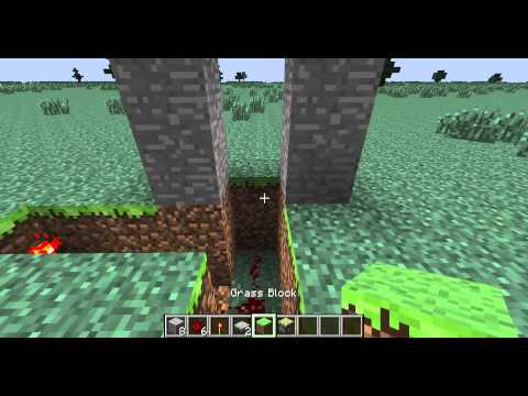 EPIC Minecraft 1x1 Redstone Door Build!