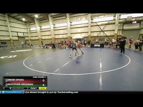 92 Lbs Cons. Round 2 - Connor Simons, UT Vs Christopher Grossman, MT D09c