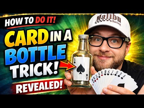 🪄 CARD IN BOTTLE MAGIC TRICK TUTORIAL! 