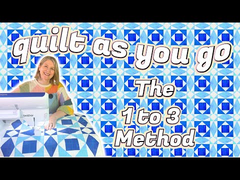 Quilt-as-you-go 1 to 3 no sashing method. Join any straight patchwork blocks with this method.