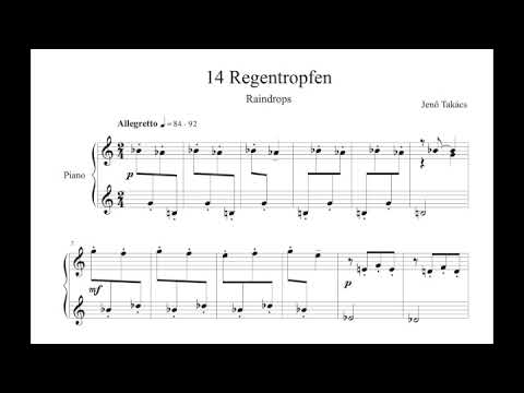 Jenö Takács - Regentropfen (Raindrops), n. 14  from the cycle For Me, op. 76