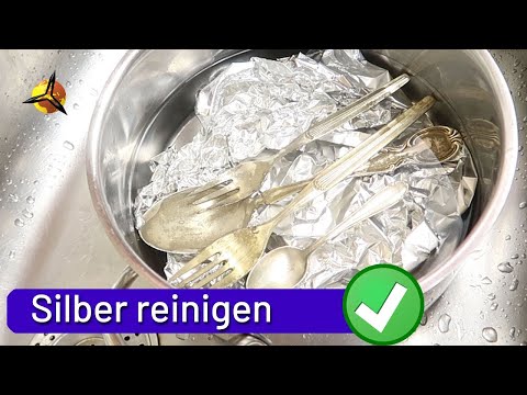 Silberschmuck reinigen mit Salz und Alufolie