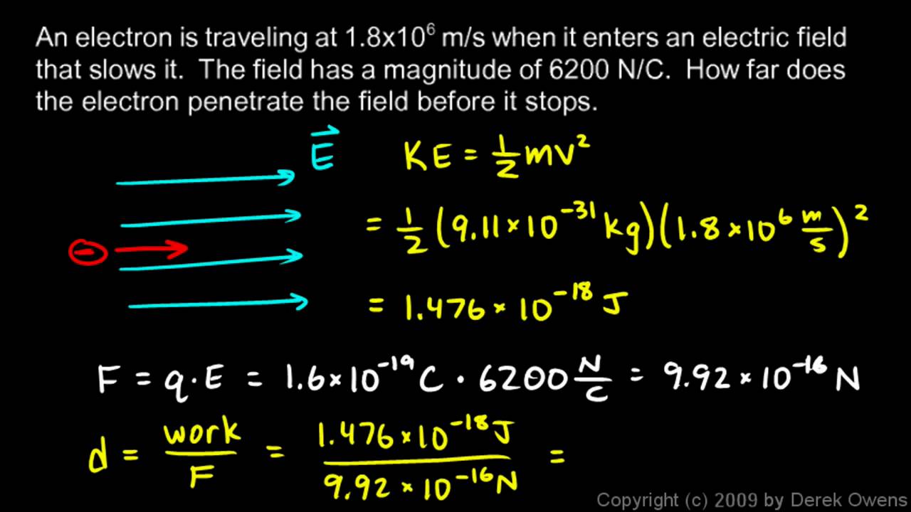 Physics 12.3.4c - Electric Field Example Problems