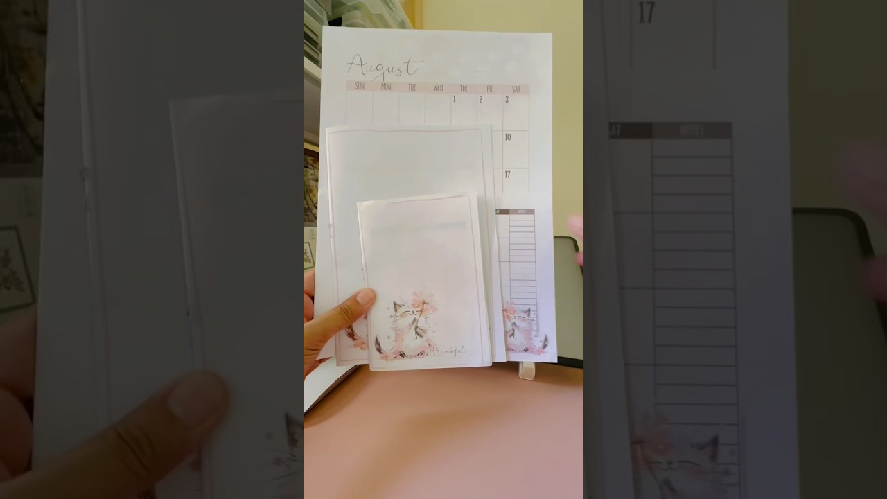 5 ways to print your cat monthly planner #cutecat #planwithme #freeprintable #journal  #howto