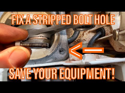 How to fix stripped threads / stripped bolt hole on a small engine!!! (Helicoil insert installation)