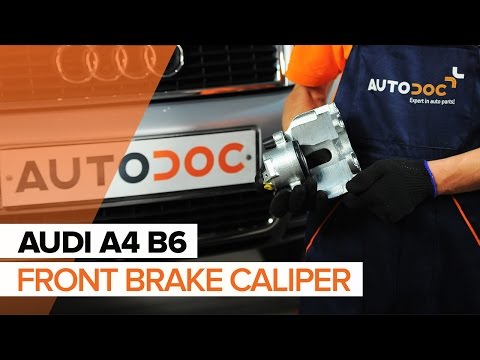 How to change a front brake caliper on AUDI A4 B6 TUTORIAL | AUTODOC