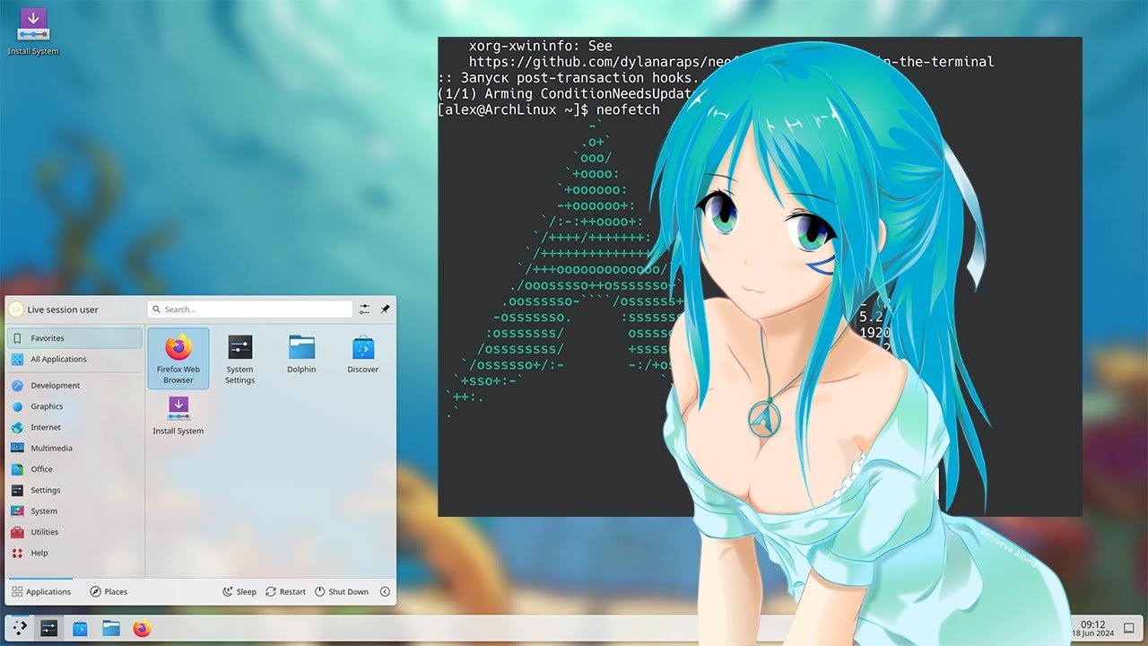 Полная установка Arch Linux с KDE Plasma