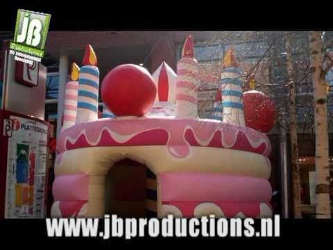 Springkussen Taart huur je bij JB Productions 