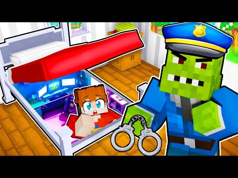 HO COSTRUITO una STANZA DA GAMING SEGRETA per NASCONDERMI DALLA POLIZIA su MINECRAFT!