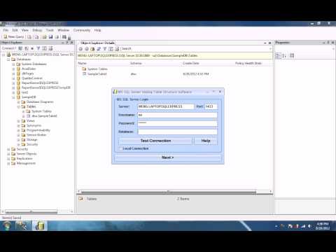 MS SQL Server Display Table Structure Software