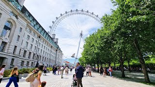 London Eye Sightseeing Walking Tour 4K HDR | London City Tour 🇬🇧