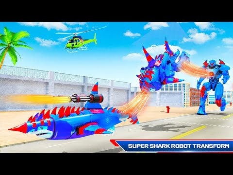 Robot Shark Attack: Transform Robot Shark Games Centaurus Games Gameplay
