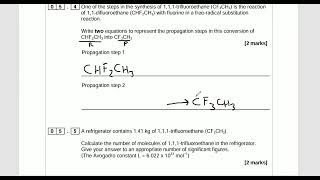 A Level Chemistry Free radical substitution question