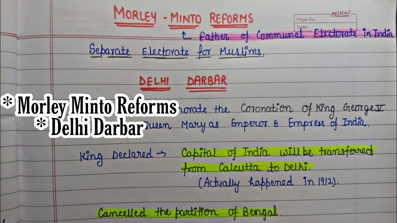 Video detailed analysis of communal electorates under 1909 Act