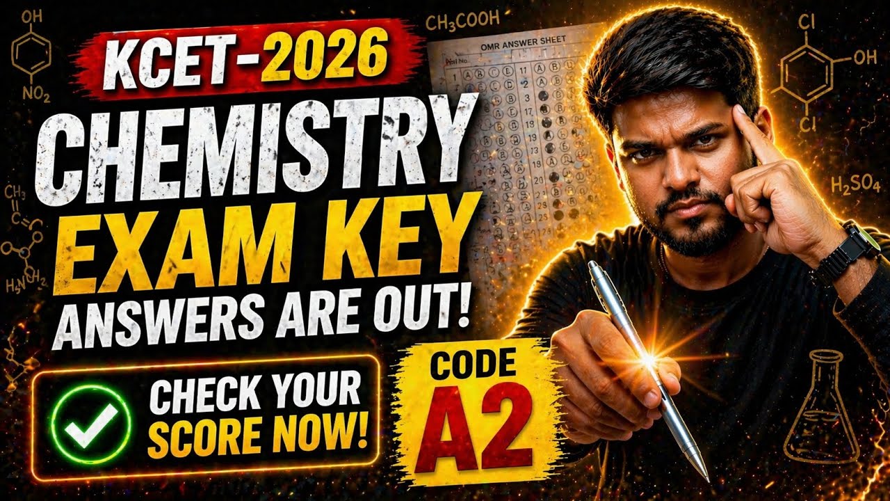KCET 2026 Chemistry Answer Key A2 Released 🔥 Check Your Score Now!