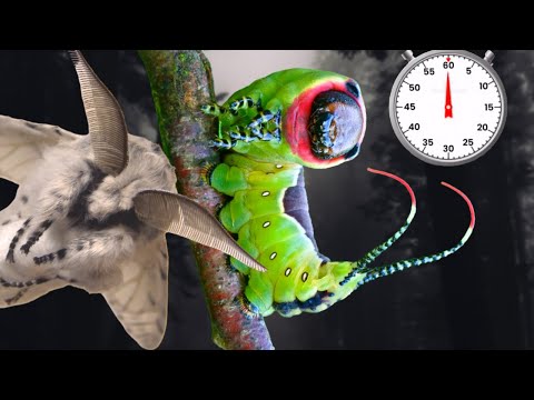 Puss Moth Life Cycle: Cerura vinula one minute lifecycle