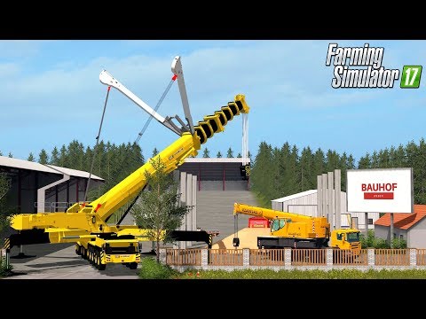 Farming Simulator 17 - B3nny baut eine XXL Lagerhalle mit einem 100 Tonnen Kran! #Roadto100k