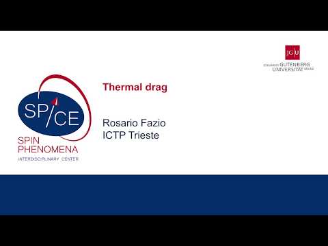 Talks - SPICE Quantum Thermodynamics and Transport - Rosario FAZIO - ICTP Trieste
