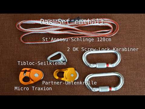 Petzl Secours Crevasse/Spaltenbergungskit - Teil 1 - 3:1 Flaschenzug
