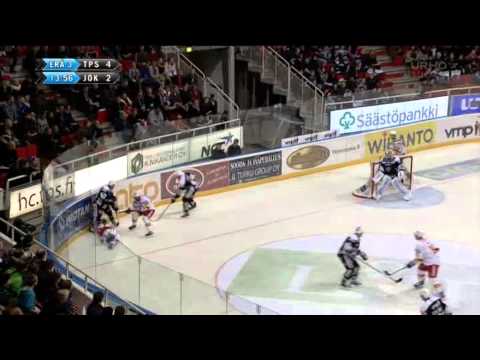 Russelin taklaus Tyrväiseen & Viittasmäen laitataklaus Hännikäiseen, TPS - Jokerit 08/12/2012